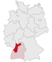 Административный округ Карлсруэ на карте
