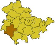 Шмалькальден-Майнинген (район) на карте