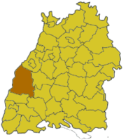 Ортенау (район) на карте