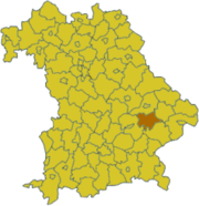 Дингольфинг-Ландау (район) на карте