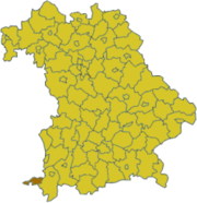 Линдау-Бодензее (район) на карте