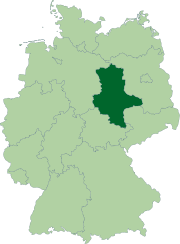 Саксония-Анхальт на карте
