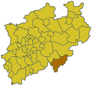 Зиген-Виттгенштайн (район) на карте
