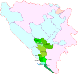Кантон Герцеговина-Неретва на карте
