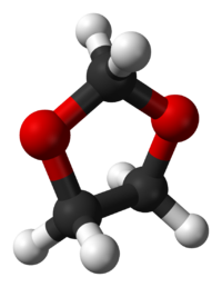Диоксолан: вид молекулы