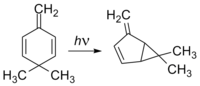 3,3-dimethyl-6-methylenecyclohexa-1,4-diene di-p-methane rearrangement.png