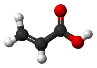 Акриловая кислота: вид молекулы