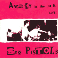 Обложка альбома «Anarchy in the UK:Live at the 76 Club» (Sex Pistols, 1985)