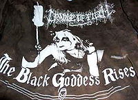 Обложка альбома «The Black Goddess Rises» (Cradle of Filth, 1992)