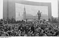Траурный митинг в связи с кончиной Сталина, 9 марта 1953 года