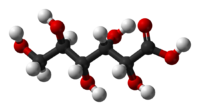 Глюконовая кислота: вид молекулы