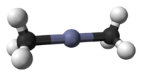 Диметилцинк: вид молекулы