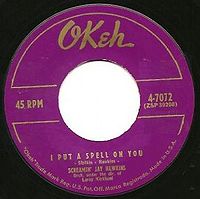Обложка сингла «I Put a Spell on You» (Скримин Джей Хокинс, 1956)