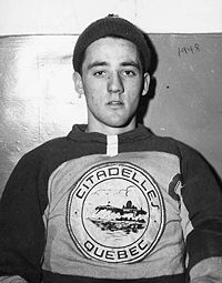 Жак плант как в форме игрока Quebec Citadelles 1948г.