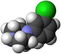 Мета-хлорфенилпиперазин: вид молекулы