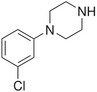 Мета-хлорфенилпиперазин: химическая формула