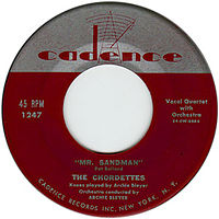 Обложка сингла «Mr. Sandman» (The Chordettes, 1954)