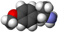 Пара-метоксиамфетамин: вид молекулы