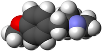 Пара-метоксиметамфетамин: вид молекулы