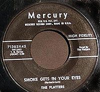 Обложка сингла «Smoke Gets In Your Eyes» (The Platters, (1958))