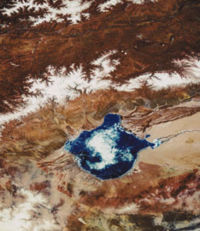 Снимок бассейна Убсу-Нур со спутника