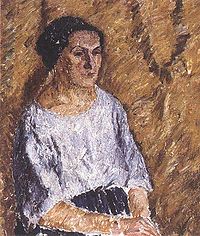 Александр Древин. Портрет Надежды Удальцовой (1923)