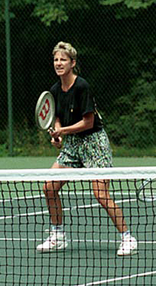 Chris Evert playing tennis at Camp David.png