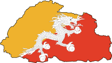 Flag-map of Bhutan.svg