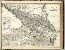 Karte des Kaukasischen Isthmus - Entworfen und gezeichnet von J-Grassl - 1856.jpg