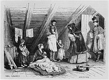 Visiting the poor, illustration from 'Le Magasin Pittoresque', Paris, 1844 by Karl Girardet.jpg