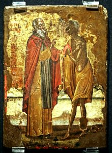 Zosimas and Mary of Egypt (Greece, 17 c.).jpg