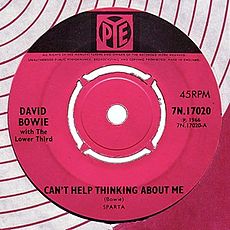 Обложка сингла «Can't Help Thinking About Me» (David Bowie with The Lower Third, {{{Год}}})