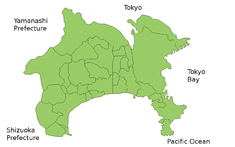 Карта префектуры Канагава