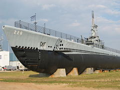 USS Drum (SS-228) в музее Battleship Memorial Park, Mobile, штат Алабама.