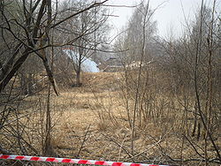 Обломки Ту-154М недалеко от аэродрома «Смоленск-Северный»