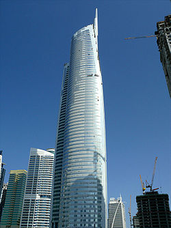 Almas Tower Under Construction on 9 January 2009 - SW view.jpg