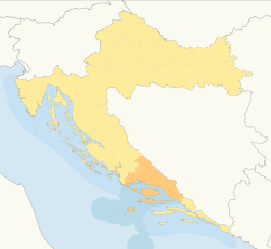 Сплитско-Далматинская жупания на карте