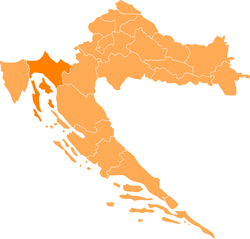 Приморско-Горанская жупания на карте