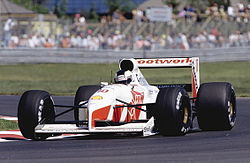 Стефан Юханссон за рулём Footwork FA12 Porsche на Гран-при Канады 1991 года