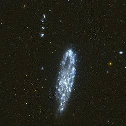 Фотография галактики в ультрафиолетовом диапазоне, сделанная космическим телескопом GALEX.