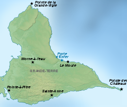 Guadeloupe Grande-Terre Places of interest map-fr.svg