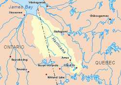 Карта бассейна реки Харрикана