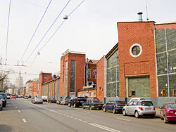 Фасад гаража со стороны Новорязанской улицы