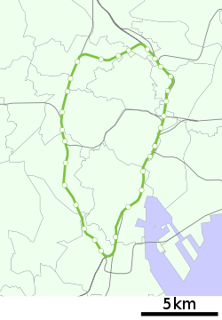 JR Yamanote Line linemap.svg