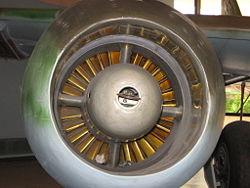 Nose view of a Jumo 004 engine