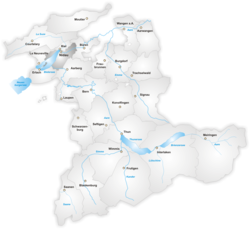 Нидау (округ) на карте