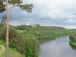 Вид на Неман в районе литовского местечка Лишкява.