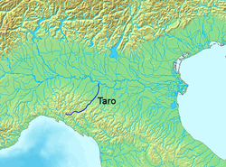 Расположение на карте Италии