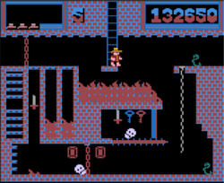 Снимок из игры Montezuma's Revenge (версия для Atari 2600)