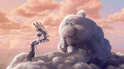 Кадр из мультфильма «Переменная облачность»